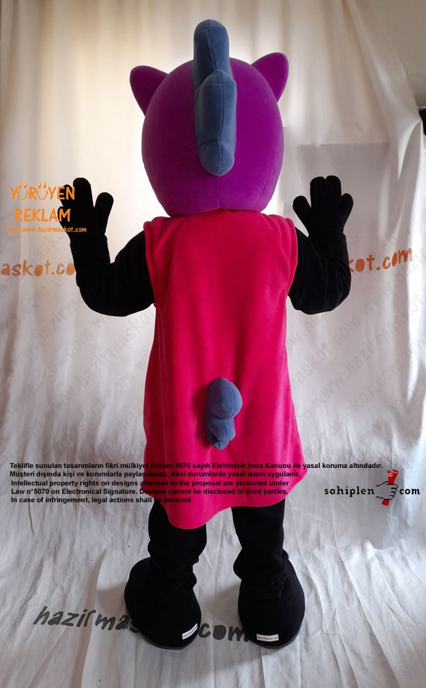 Tekboynuzlu At Maskot Kostümü / Unicorn Mascot Costume UK maskot kostümü