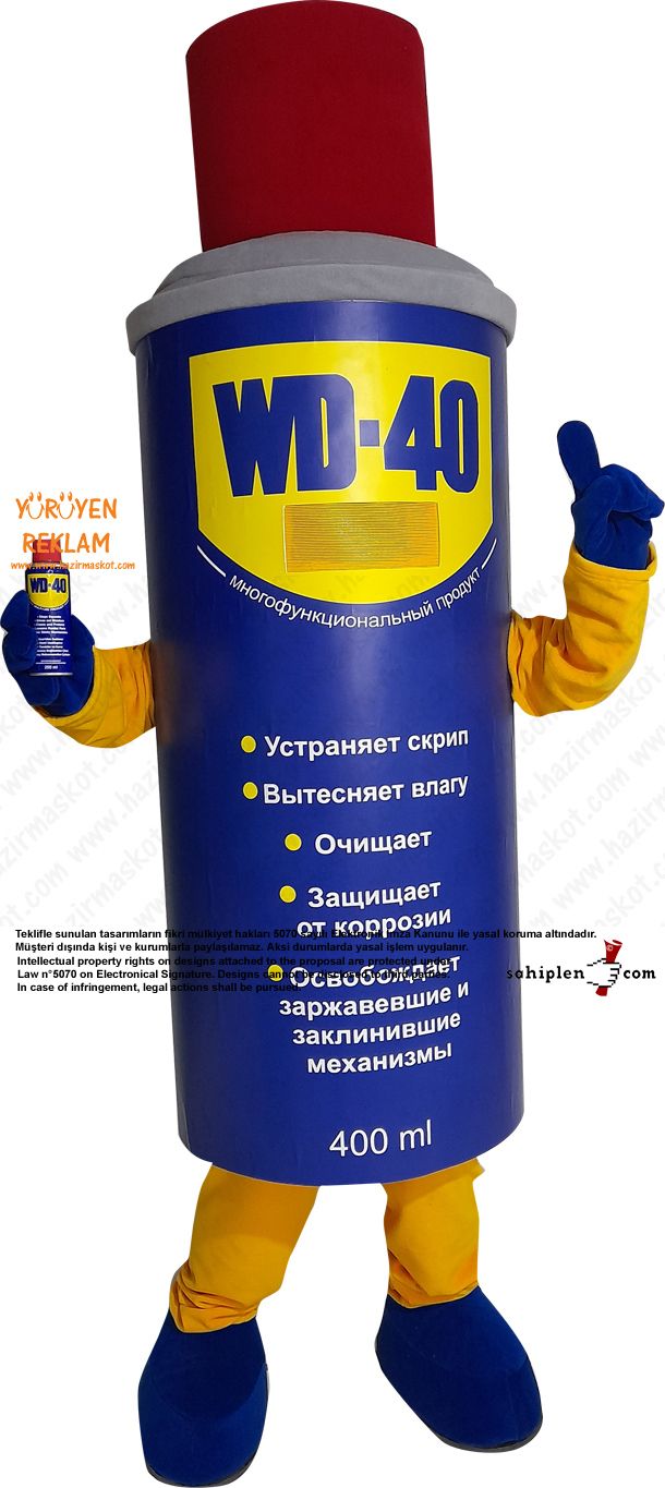 WD 40 Maskot Kostümü / Rusya maskot kostümü
