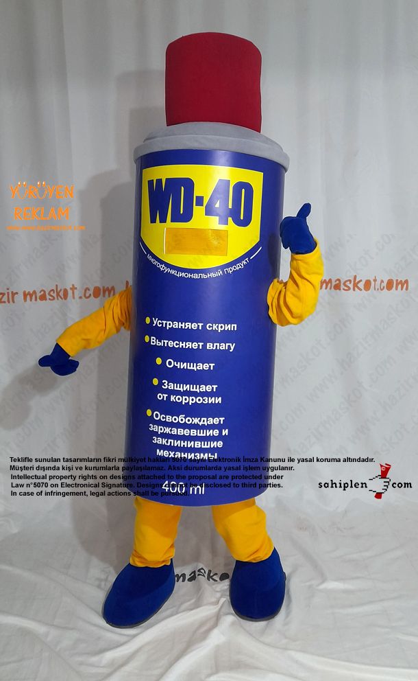 WD 40 Maskot Kostümü / Rusya maskot kostümü