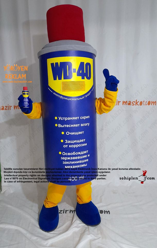 WD 40 Maskot Kostümü / Rusya maskot kostümü