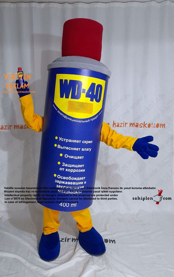 WD 40 Maskot Kostümü / Rusya maskot kostümü