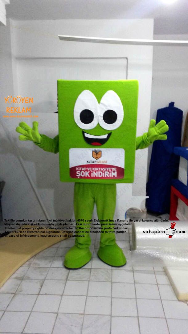 Kitap Adam Maskot maskot kostümü