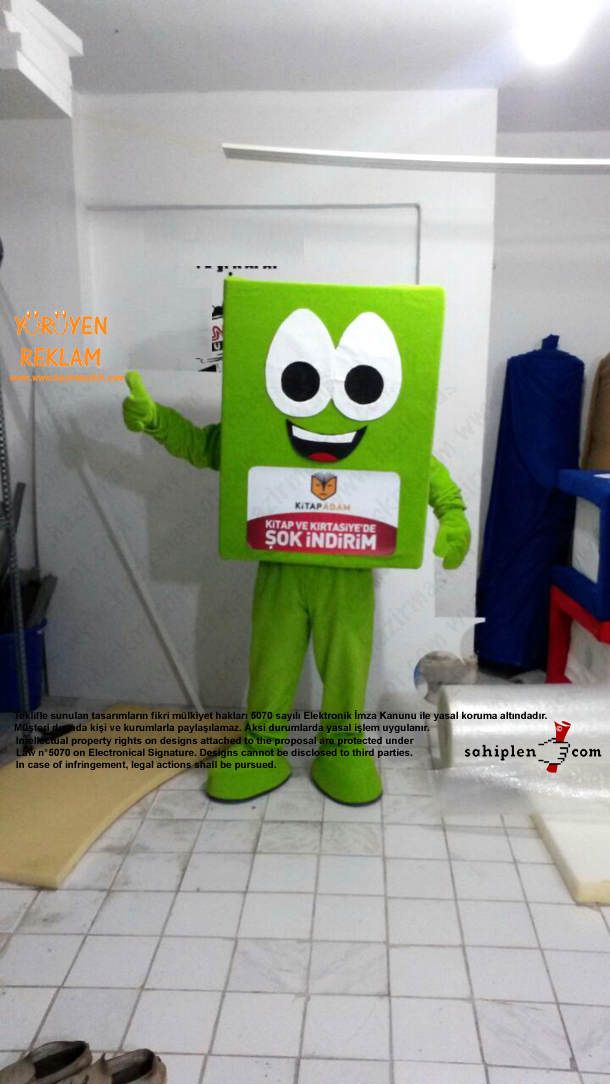 Kitap Adam Maskot maskot kostümü