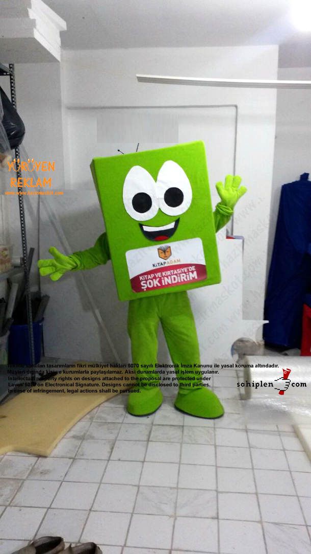 Kitap Adam Maskot maskot kostümü